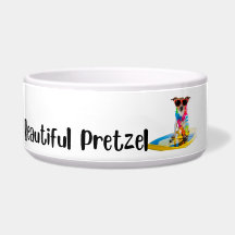 Belo Pretzel - tigela personalizada de cão