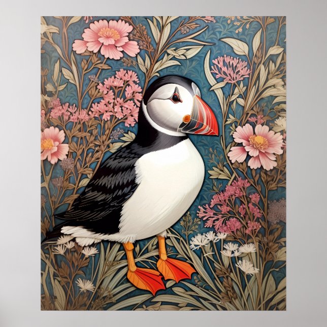 Belo Puffin William Morris Inspirou Poster (Frente)