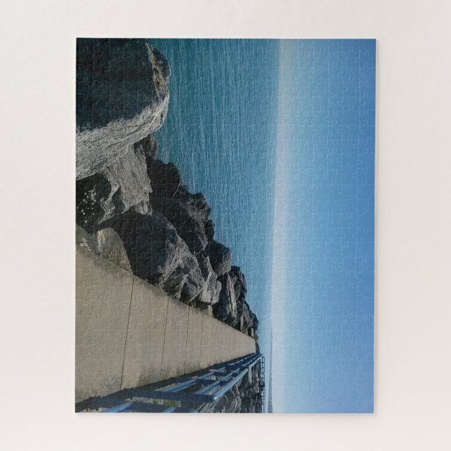 Belo Quebra-cabeça de água azul (Vertical)