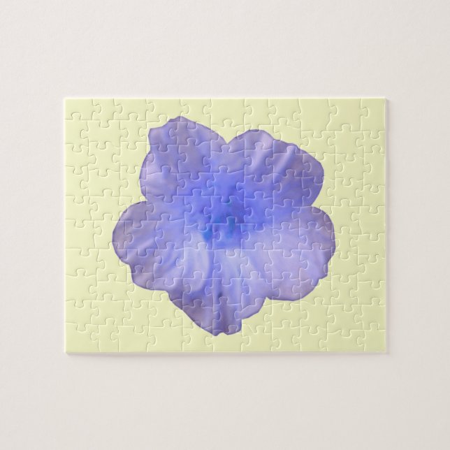 Belo Quebra-cabeça de Nasturtium Azul (Horizontal)