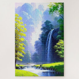 Belo Quebra-cabeça de pintura de natureza pacífica