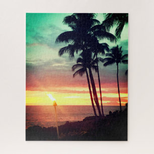 Belo Quebra-cabeça sunset havaiano