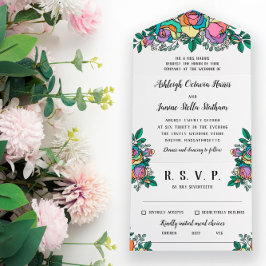 Belo Rosa Arco-Íris Casamento Floral
