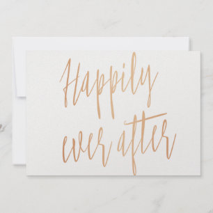 Belo rosa de ouro "Feliz para sempre"