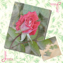 Belo Rosa na Nature Flower Art Quebra-cabeça