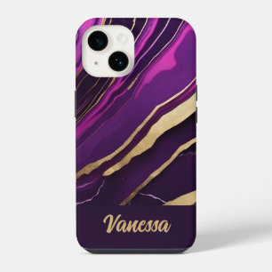 Belo roxo e Dourado Design de mármore