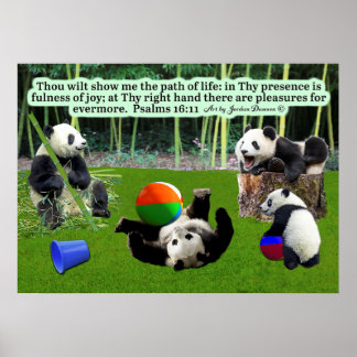 Belo Salmo de Poster de Escritura de Panda 16:11