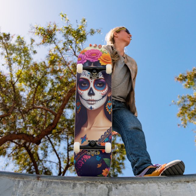 Belo Skateboard de Crânio de Açúcar (Ao ar livre 1)