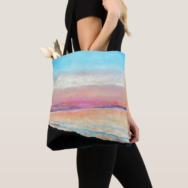 Belo Sunset De Praia Em Pastos | Tote Bag (Close Up)
