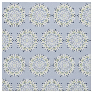 Belo tecido de mandala azul e amarelo