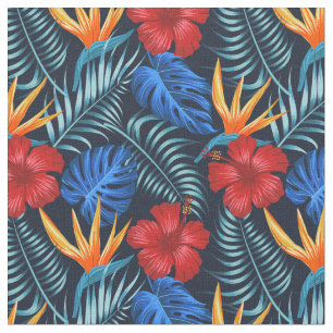 Belo Tecido tropical brilhante vibrante