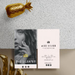 belo texto, fotógrafo moderno Cartão de visita<br><div class="desc">uma capa de texto design moderna com uma bela foto. Você pode personalizar o texto e outros recursos,  incluindo a forma e o tamanho.</div>