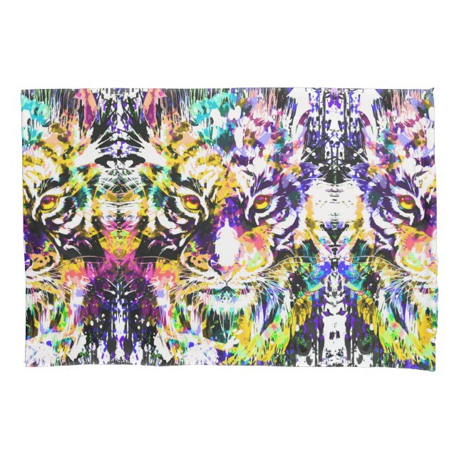 Belo Tiger Pillowcase - Tigre Colorido (Frente)