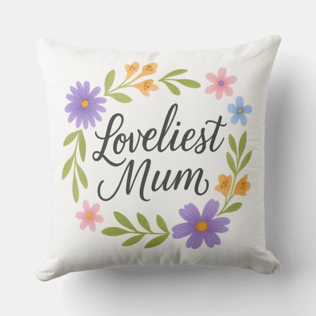 Belo Travesseiro decorativo de Mãe - Almofada de A (Verso)