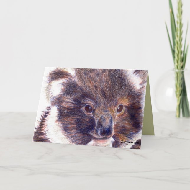 Belo Urso Koala Obrigado Cartões / Notecards (Frente)
