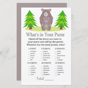 Belo Urso O que há no seu chá de fraldas de jogo