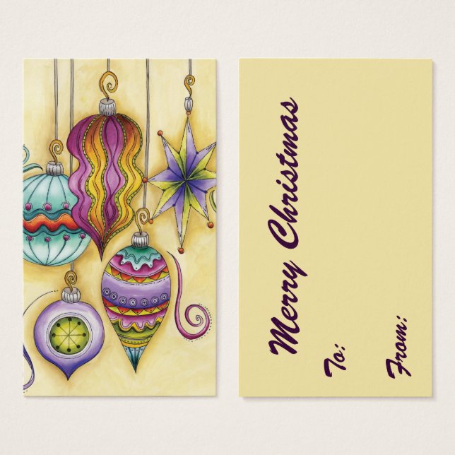 Belo Vidro Enfeites de natal Coloridos (Frente & Verso)