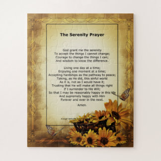 Belo Vintage Frame Serenity Prayer Quebra-cabeça