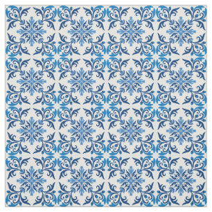 💙 Belos Azulejos azuis, Tecido do tamanho do az