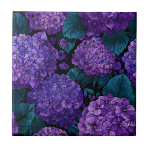 Belos Azulejos De Hydrangeas Para A Cozinha Rústic