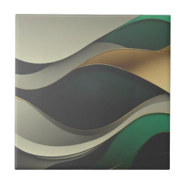 Belos azulejos de ouro verde