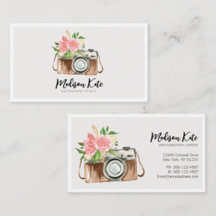 Belos Cartões de visitas de Câmeras de Aquarela