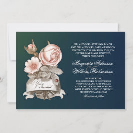 belos convites de casamento azuis