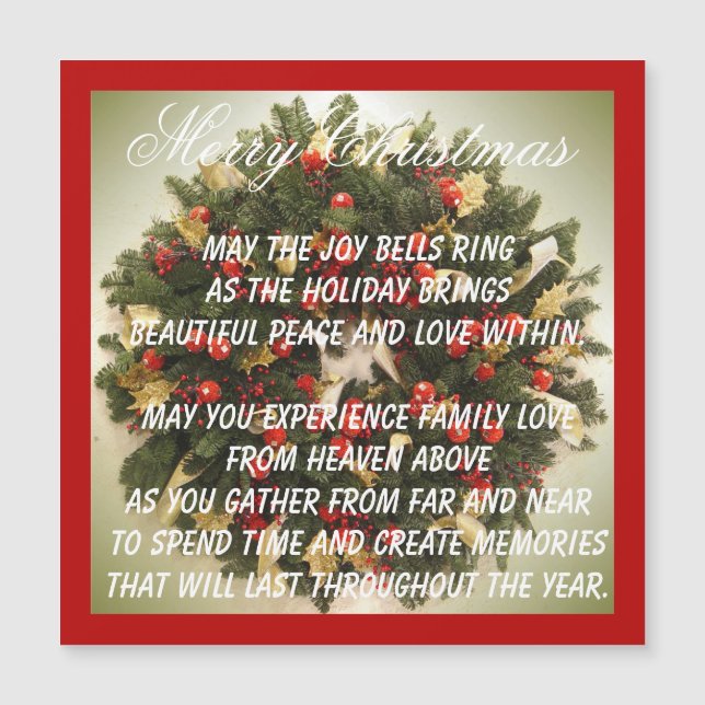 Belos Expressões Cartão de Férias Magnéticas (Frente)