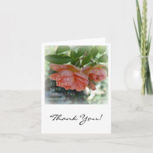 Belos momentos Cartões de agradecimentos românti