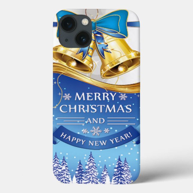 Belos Ouros de Natal com Arco Azul (Verso)