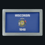 Belt Buckle com Bandeira do Estado de Wisconsin<br><div class="desc">Adicione um toque do orgulho de Wisconsin à sua roupa com a nossa fivela de cinto exclusiva com a bandeira de Wisconsin! Feito com estilo e durabilidade em mente, esta fivela de cinto é mais do que um acessório funcional; é uma celebração do patrimônio e orgulho cultural de Wisconsin. O...</div>