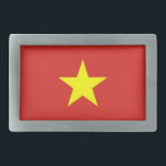 Belt Buckle com Bandeira do Vietnã<br><div class="desc">Adicione um toque de orgulho vietnamita ao seu guarda-roupa com nossa fivela de cinto exclusiva com a bandeira do Vietnã! Este acessório na moda mostra orgulhosamente o vibrante design da bandeira vietnamita. A fivela de fecho exibe com destaque o fundo vermelho com uma grande estrela amarela no centro, simbolizando a...</div>