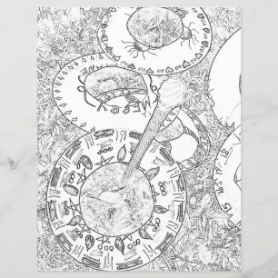 Beltane Priapic Wand Toss Game Wicca Coloring Page