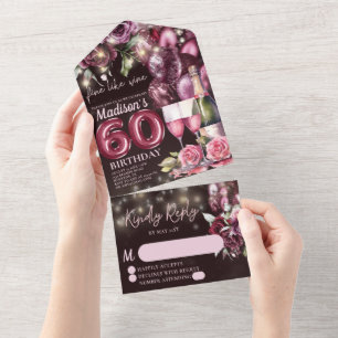 Bem Como Vinho Luxo 60º Aniversário Rsvp