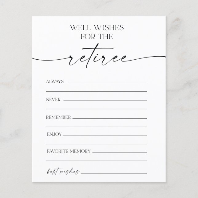 Bem Deseja O Jogo Do Partido Retiree Retiree (Frente)