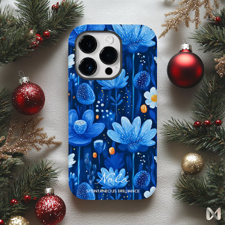 Bem-estar Dreamy Blue Floral com detalhes vibrante