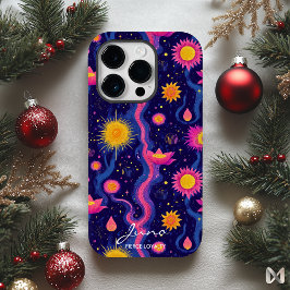 Bem-estar Floral Cósmico com Tons Vibrantes de Ros