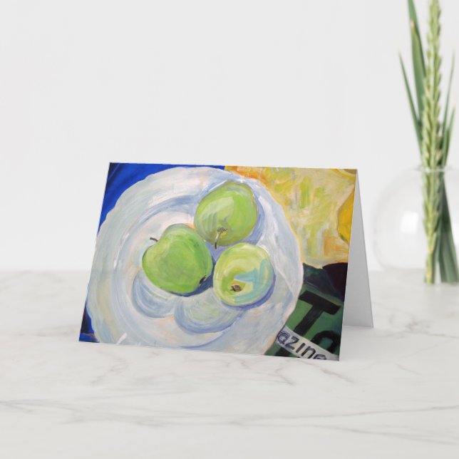 Bem, pintura do cartão de maçãs (Frente)