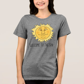 Bem-vinda Camiseta Tri-Blend Feminina do Sol