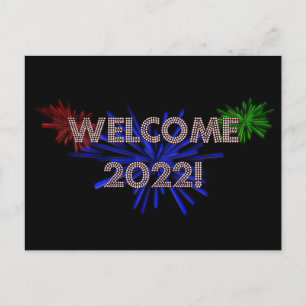 bem-vindo 2022! cartão postal