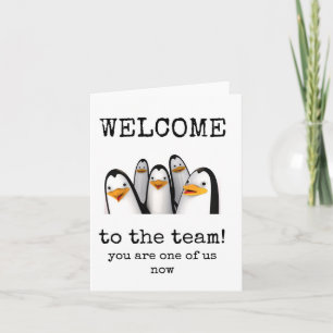 Bem-vindo à equipe, você é um de nós agora, cartão