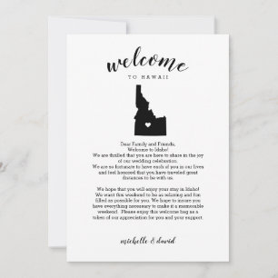 Bem-vindo a Idaho Letra Casada & Itinerário