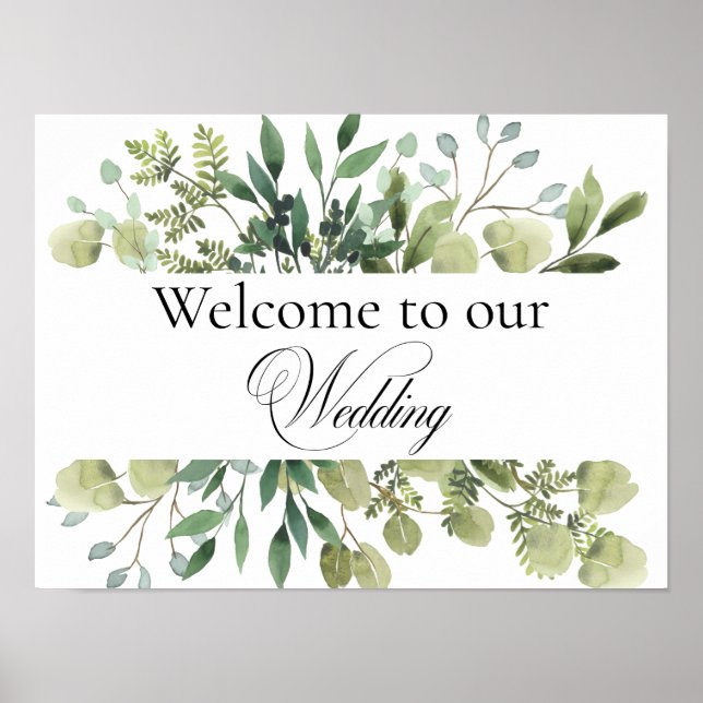 Bem-vindo à nossa poster de casamento (Frente)
