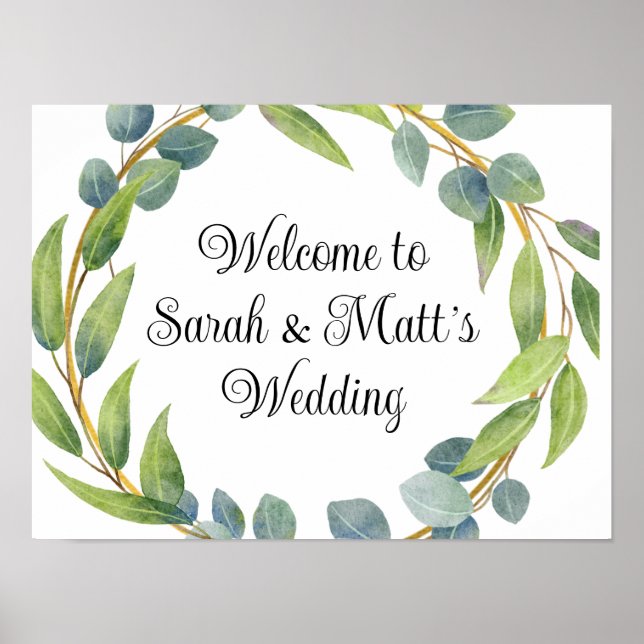 Bem-vindo à nossa poster de casamento (Frente)