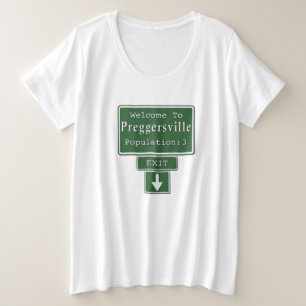Bem-vindo a Preggersville Triplets T-Shirt