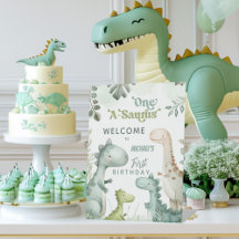 Bem-vindo ao 1º Aniversário do Menino Dinossauro O