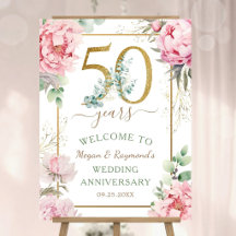 Bem-vindo ao Aniversário de 50 Anos de Casamento P