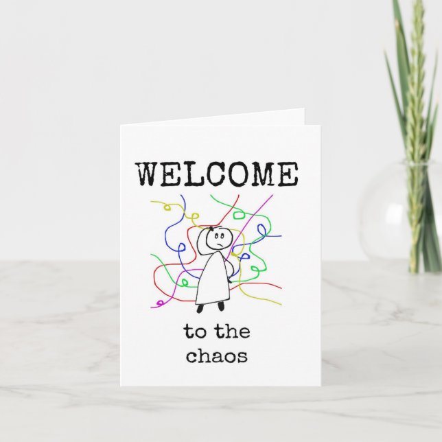 Bem-vindo ao Caos, novo funcionário, cartão de col (Frente)