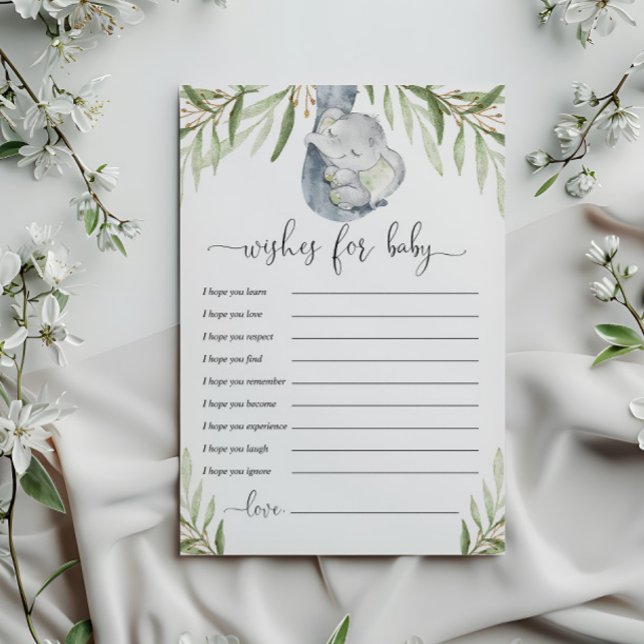 Bem-vindo ao cartão de elefante neutro para bebês (Criador carregado)