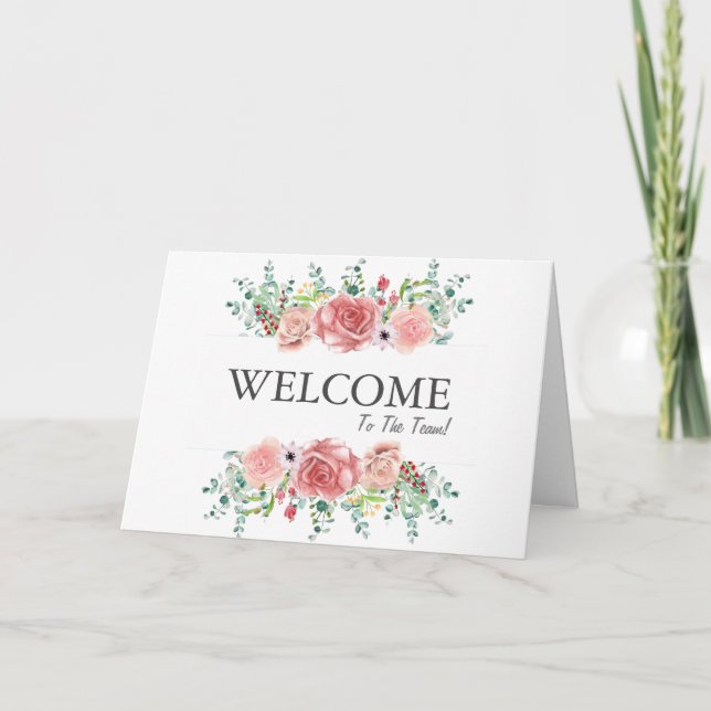 Bem-vindo ao cartão de equipe (Frente)